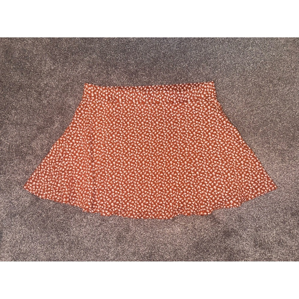 Forever 21 Plus Size Women's Orange‎ Floral Skirt